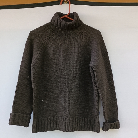 American Eagle Vintage 100% lamb's wool brown turtleneck sweater size XS - Picture 1 of 5